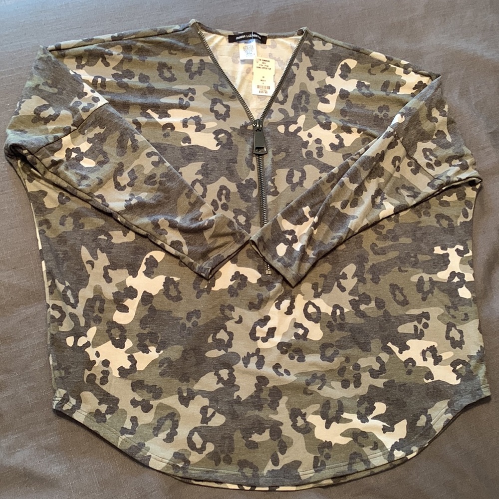 Camo three-quarter length shirt